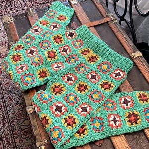 Free People Flook Green Crochet Leggings worn once size XS